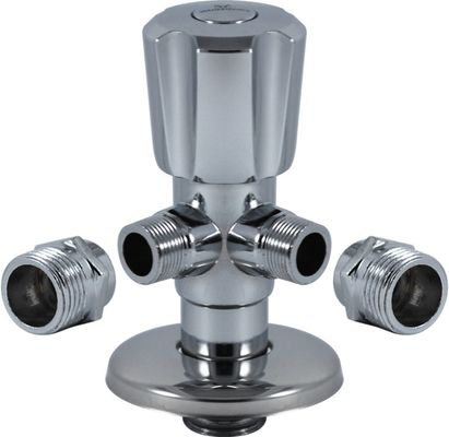 浴室の水槽のスプート機能 ダイバーターと水槽のフィッティングのためのクロム塗装角閥