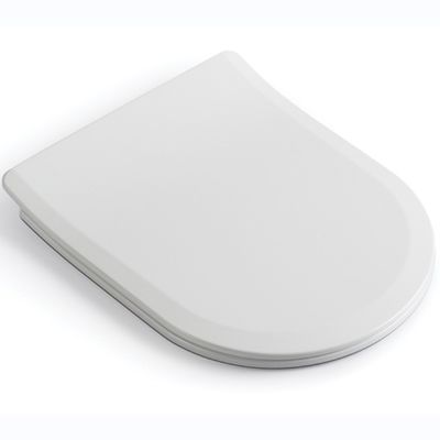 白いD形 柔らかい閉ざされたトイレシートカバー 快速解き蓋と2つのプッシュボタン