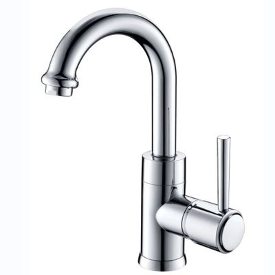 クロム単柄 陶器のスロール付きの熱冷水槽の水槽