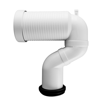 長さ調節可能な白色PVCパイプコネクタ、WCパネルをプラスチック排水管に接続するために使用