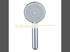 脱ぎ取れるカバー ポータブル 手持ちシャワーヘッド 電圧塗装マットブラック仕上げ
