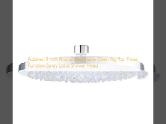 9インチ 丸い 磨き切れる 清潔な 大きな トップ3機能 スプレー ロータスシャワーヘッド